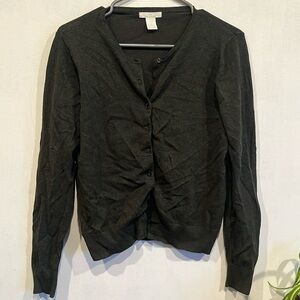 h&m forest green cardigan in size medium.